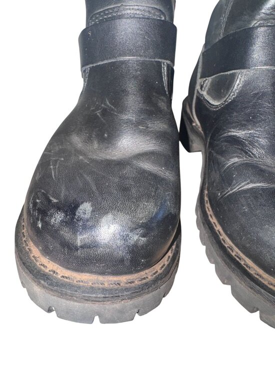Milwaukee Leather Mens Black Motorcycle Boots Size 7.5 USA With Side Zippers main image 11